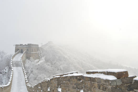 Chinese Muur - In de sneeuw op de Chinese muur