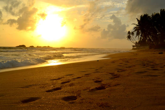 Hikkaduwa - Het perfecte licht op Hikkaduwa beach in Sri Lanka