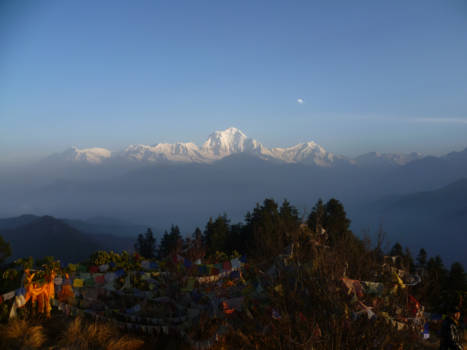Nepal - Uitzicht Himalaya vanaf Poon Hill