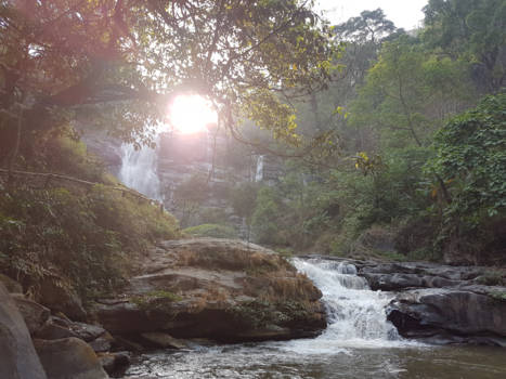 Thailand - Waterfall sunset