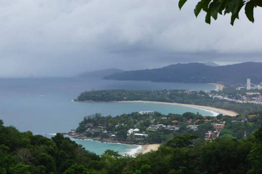 Phuket - Panorama van de drie stranden