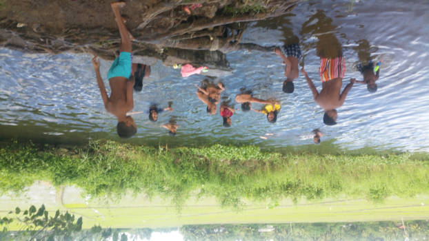 Sri Lanka - In bad in de mooiste badkamer van de wereld: de natuur.