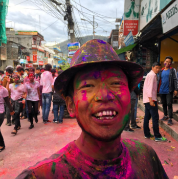 Nepal - Viering van het Holifest in Pokhara