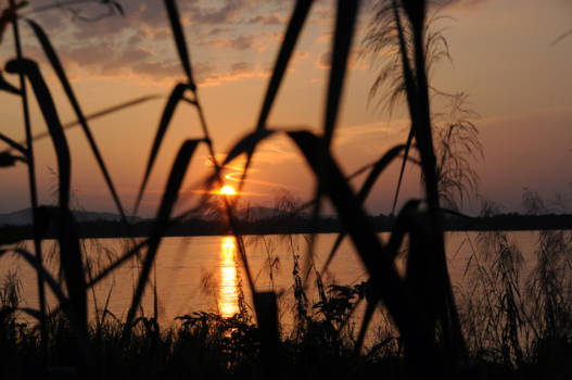 Myanmar - Zonsondergang in Moulmein