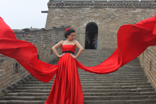 Chinese Muur - Bruiloft locals op Chinese muur