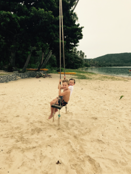 Koh Samui - Schommelen aan een palmboom op Koh Tan