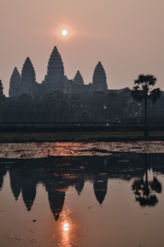 Cambodja - Ankor Wat tijdens zonsopkomst
