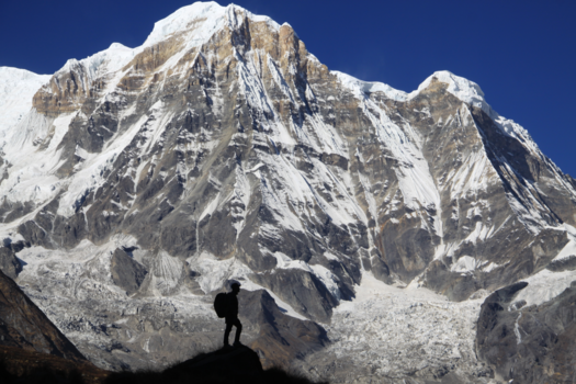Annapurna Trail Trek - Zicht op Annapurna south