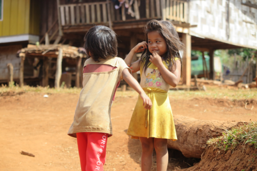 Laos - Child's play in a Laotian village