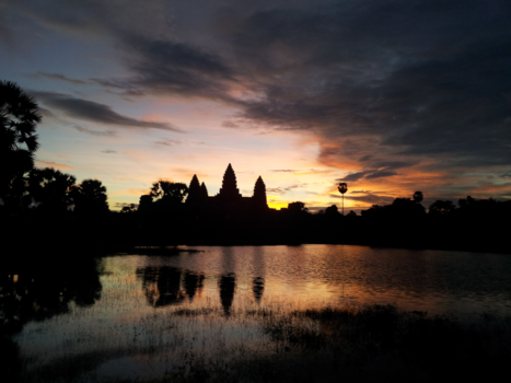 Angkor Wat - Very early morning sunrise in Cambodia