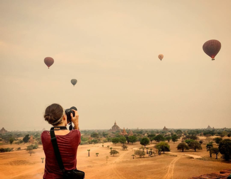 Bagan - Balloons over Bagan