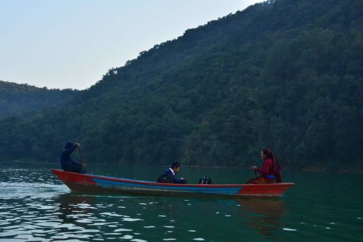 Pokhara - when your mom picks you up from school with a boat