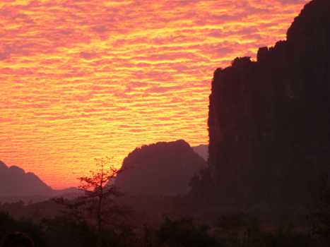 Vang Vieng - Sky on fire