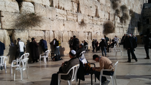 Israël - de klaagmuur in Jruzalem waar veel religies samen komen