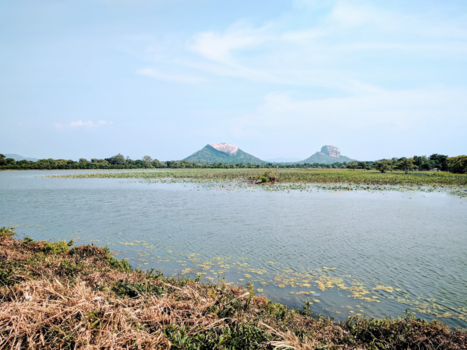 Sri Lanka - Uitzicht in Sigiriya op de Leeuwenrots en Pidurangala rots