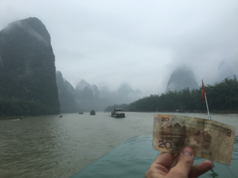 Guilin - Guilin, de foto op het Chinese bankbiljet