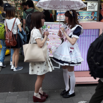 Japan - Japanese youngsters dressed like a doll have fun in Tokio