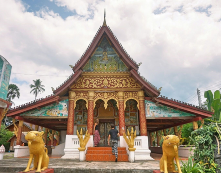 Laos - Temple Laos Tad Sae