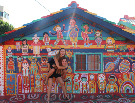 Taiwan - The only sunny day in Taiwan was when we visited the rainbow village.