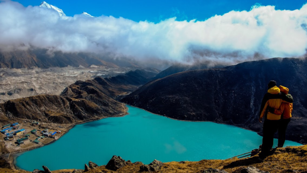 Nepal - View from Gokyo ri at Gokyo lake at 5360m ▲