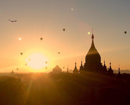 Bagan - Sunrise at Bagan, Myanmar