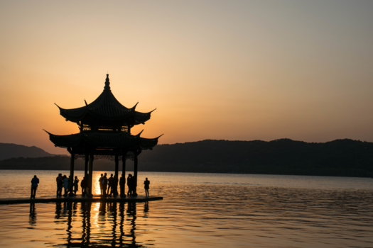 Hangzhou en West Lake - Sundown at Hangzhou