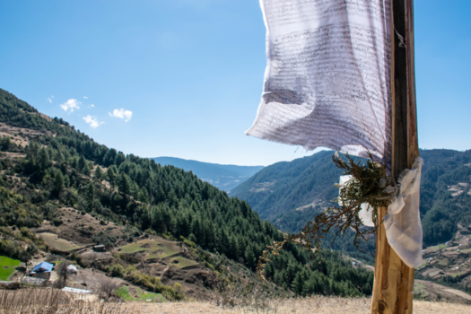 Everest Base Camp - Prayer flags along the way
