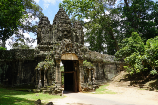 Cambodja - Toegangspoort naar Angkor Thom in Cambodja