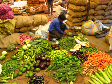 India - Mooie kleuren op de markt