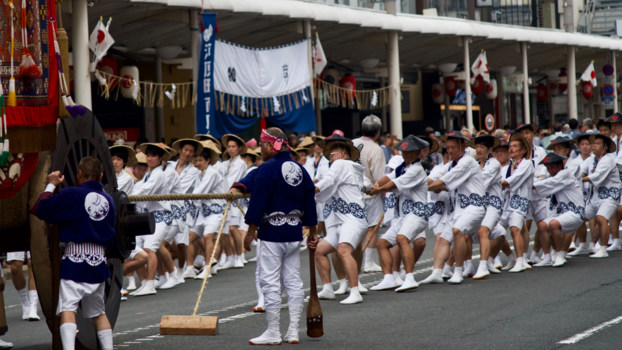 Kyoto - Yamaboko Junkō tijdens het Kyoto Gion Matsuri (祇園祭) Festival 2017 in Japan