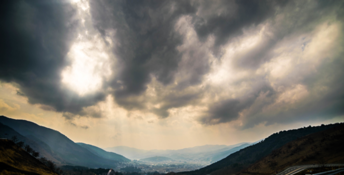 Japan - Valei in de buurt van Beppu op Kyushu, in het zuiden van Japan