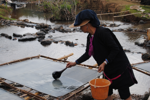 Laos - wierbladen scheppen
