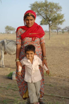 Jodhpur - Working and cuddling mum and son