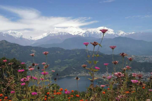 Nepal - Uitzicht op de Himalaya gebergte
