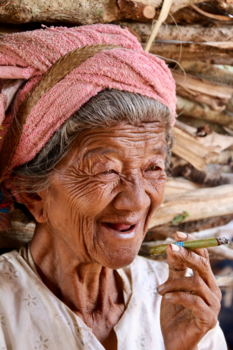 Myanmar - Old traditional Shan lady, Inle Lake