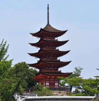Miyajima - Pagode Miyajima Island