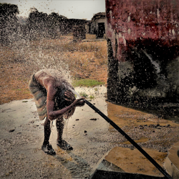 Taj Mahal - outside shower gujarat india