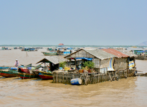 Mekongdelta - Drijvend dorp..