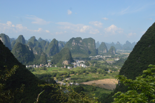 China - Uitzicht vanaf de moon hill bij Yangshuo