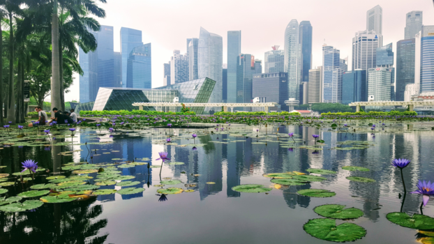 Marina Bay - Schitterend uitzicht over "the skyline" van Singapore