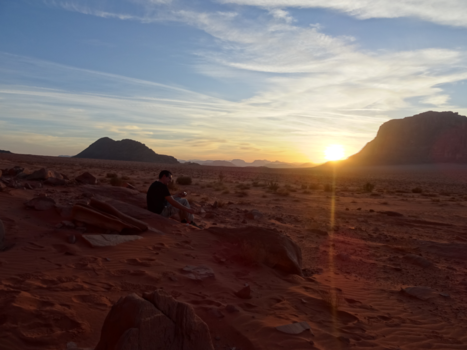 Wadi Rum - zonsondergang Wadi Rum