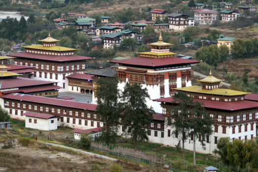Bhutan - De dzong van Thimphu