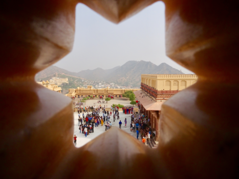 Jaipur - Uitzicht van een Haremvrouw in het Amberfort