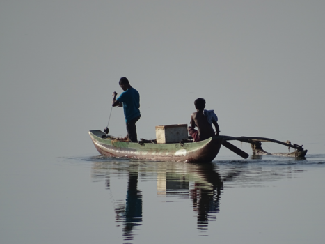 Sri Lanka - Vissers op het Chandrikameer