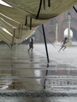 Delhi - Waterpret tijdens wolkbreuk!
