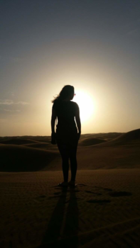 Al Maha-woestijn - Sunset in the dessert