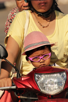 Luang Prabang - Locals on motercycle