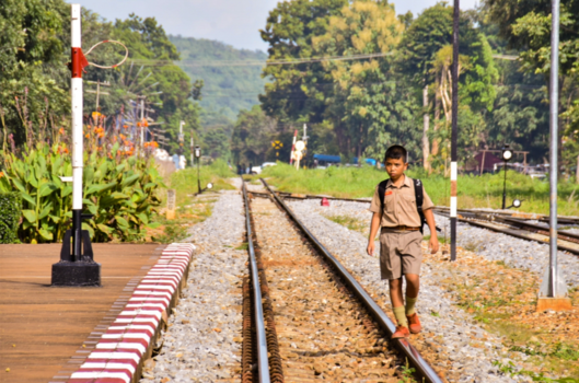 Thailand - Walking on the track