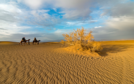 Yazd - Regendag in Lut desert, Iran.