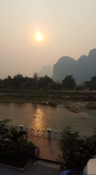 Laos - Zonsondergang in Laos